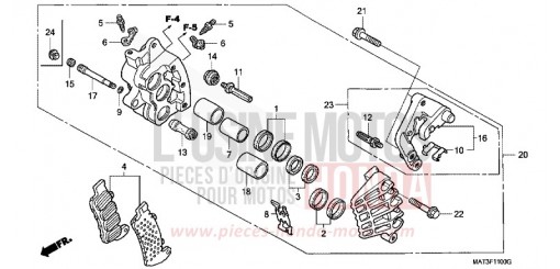 VORDERRAD-BREMSSATTEL (R.) CBR1100XXY de 2000